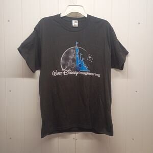 Vintage Walt Disney Imagineering Shirt Large Black Blueprint Castle Exclusive